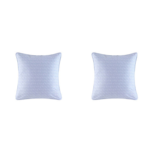 2PK Kas Australia Rosetta Euro Throw Pillowcase 65x65cm - Grey