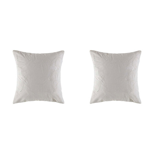 2PK Kas Australia Ellis Euro Throw Pillowcase 65x65cm - Blue