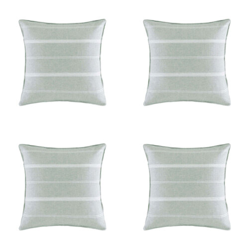 4PK Kas Australia Balmoral Euro Throw Pillowcase 65x65cm - Sage