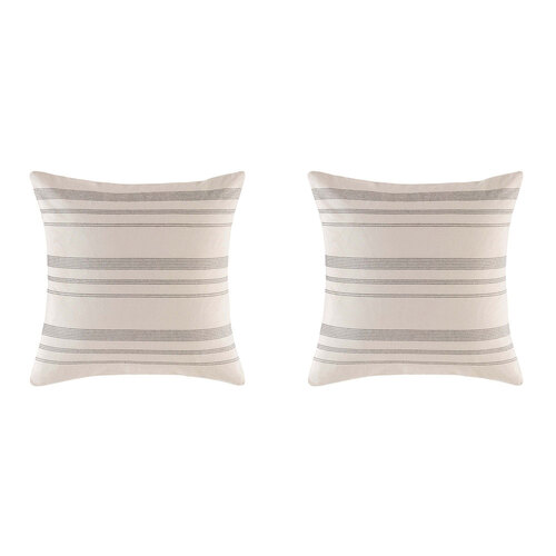 2PK Kas Australia Bexley Euro Throw Pillowcase 65x65cm - Natural