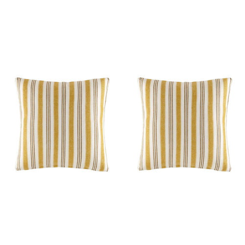 2PK Kas Australia Brighton Filled Cushion Decor Square 50x50cm - Mustard