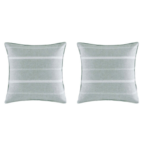 2PK Kas Australia Balmoral Euro Throw Pillowcase  65x65cm - Mineral