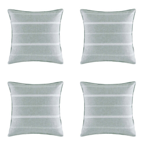 4PK Kas Australia Balmoral Euro Throw Pillowcase  65x65cm - Mineral