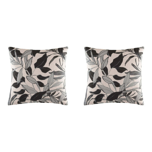 2PK Kas Australia Madi Filled Cushion Decor Square 50x50cm - Black