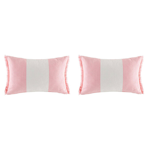 2PK Kas Australia Ashton Filled Cushion Decor Rectangular 35x55cm - Pink