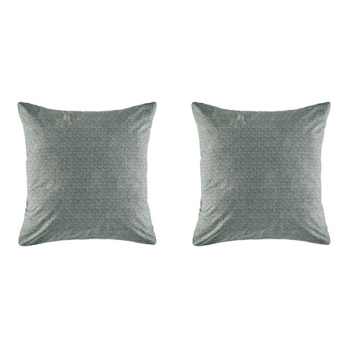 2PK Kas Australia Dandy Euro Throw Pillowcase 65x65cm - Denim