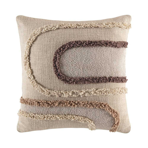 Kas Australia Crista Filled Cushion Decor Square 50x50cm - Natural