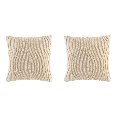 2PK Kas Australia Dylan Filled Cushion Decor Square 50x50cm - Natural