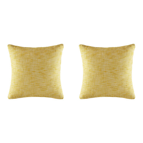 2PK Kas Australia Durham Filled Cushion Decor Square 50x50cm - Sulphur