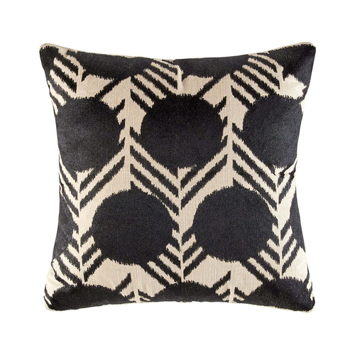 Kas Australia Decker Filled Cushion Decor Square 50x50cm - Black