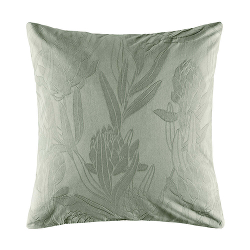 Kas Australia Ariana Euro Cotton Throw Pillowcase 65x65cm - Sage