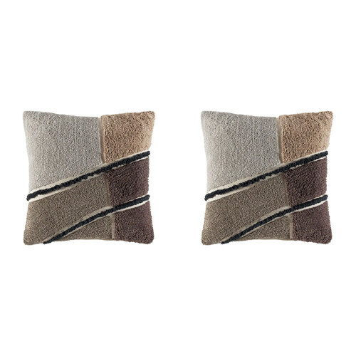 2PK Kas Australia Chester Filled Cushion Decor Square 50x50cm - Neutral