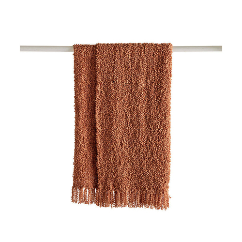 Kas Australia Rye Polyester Throw Home Decor 130x170cm - Caramel