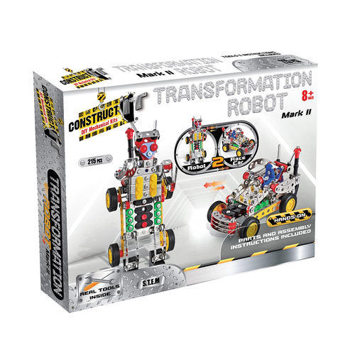 215pc Construct IT Transformation Robot Mark 2 Toy w/ Tools Kit Kids 8y+