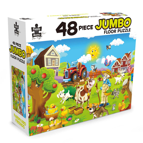 48pc Puzzle Master Jumbo Floor Kids Puzzle - Farmyard Friends 3y+