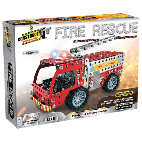 292pc Construct IT Fire Rescue Emergency Response Kids STEM Toy 12y+