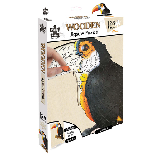 135pc Puzzle Master Kids Wooden Jigsaw Puzzle Series 5 - Toucan 12y+