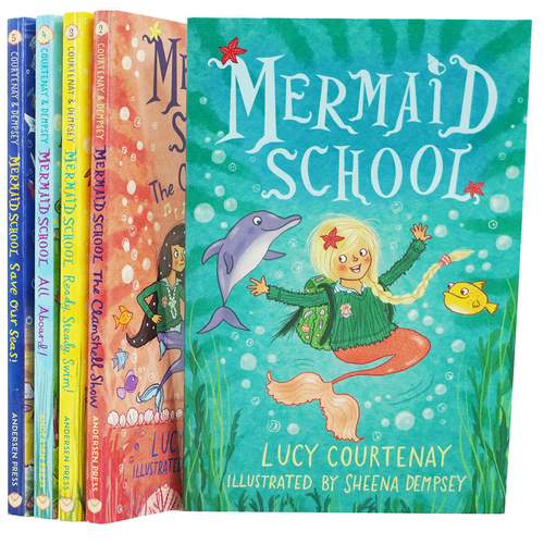 5pc Promotional Mermaid School Book Collection Set 6-10Y+