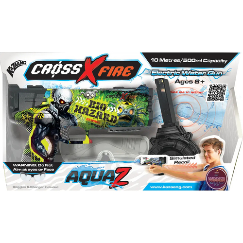 Kazaang CrossXFire AquaZ Electric Water Gun Kids Toy - Biohazard 8y+