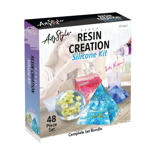 48pc Artzstyle Epoxy Resin Creation Teen Silicone Craft Kit 12y+