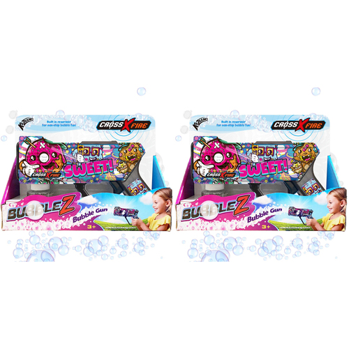 2PK Kazaang CrossXFire BubbleZ Gun Kids Toy - Sweet 3y+