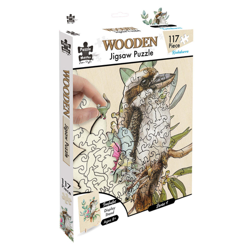 117pc Puzzle Master Kids Wooden Jigsaw Puzzle Series 6 - Kookaburra 12y+