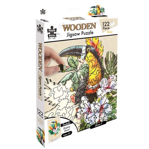 122pc Puzzle Master Kids Wooden Jigsaw Puzzle Series 6 - Toucan 2.0 12y+