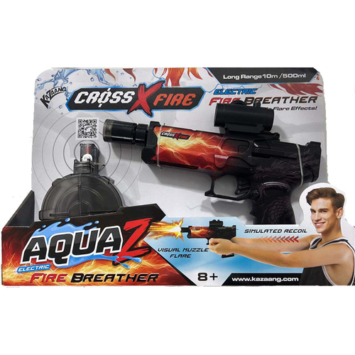 Kazaang CrossXFire AquaZ Electric Water Gun Kids Toy - Fire Breather 8y+