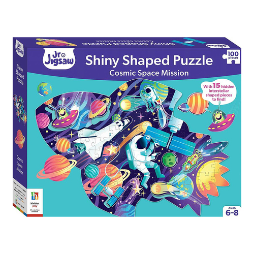 100pc Junior Jigsaw Cosmic Space Mission Shiny Shaped Jigsaw Puzzle 6y+