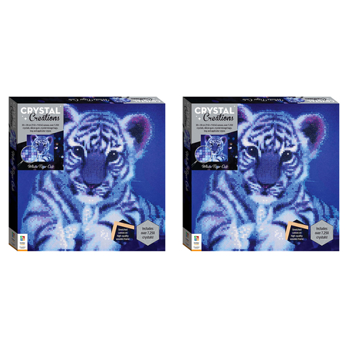 2PK Junior Explorers Crystal Creations Canvas: White Tiger Cub