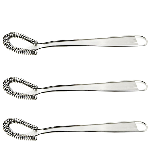 3x Cuisena Stainless Steel Magic Whisk Kitchen Utensil - Silver