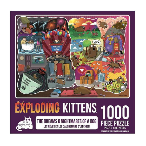 1000pc Exploding Kittens Puzzle The Dreams & Nightmares of a Dog Kids Toys