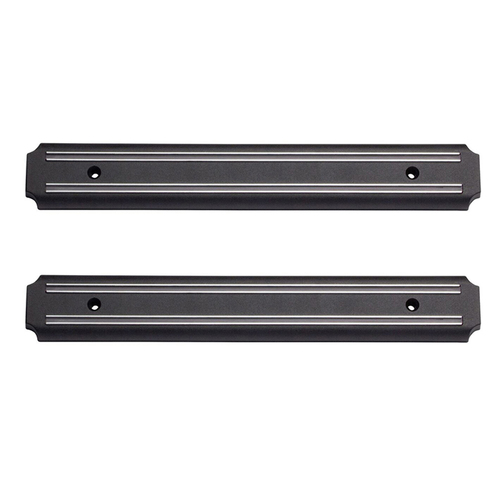 2PK Cuisena 33cm Magnetic Wall Mounted Knife Rack - Black