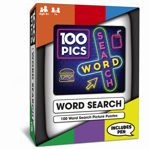 Poptacular 100 Pics Quizz Word Search Flash Card Game Set 6y+