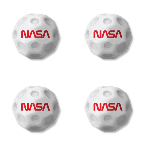 4PK NASA Space Anomaly Space White Rubber Ball Maximum Propulsion Toy