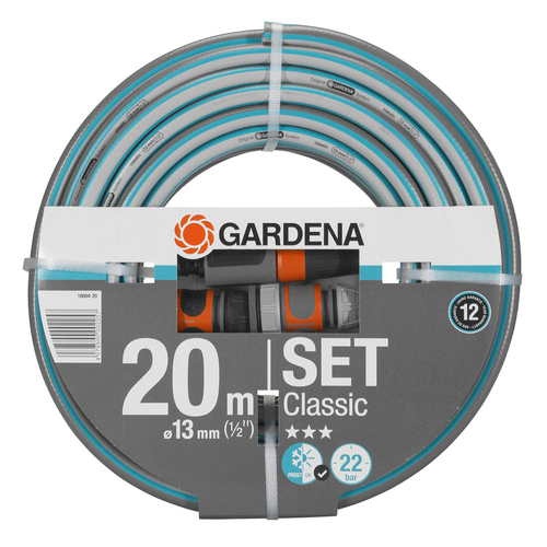 Gardena 18004-20 Classic Frost/UV Resistant Garden Hose Set 13mm x 20m