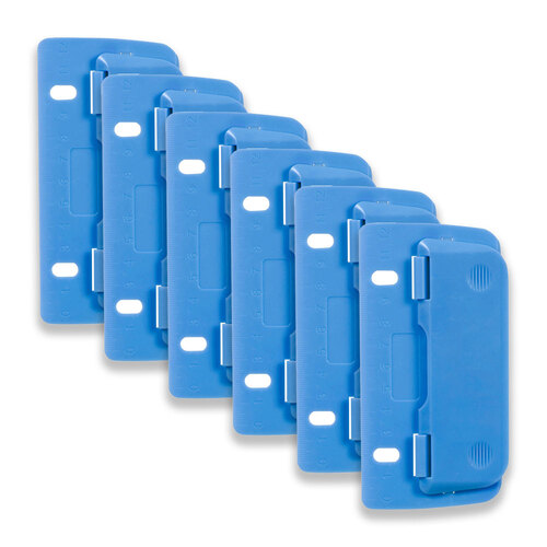 6pc Colourhide Bindermate 2 Hole Punch/Puncher Classic Blue