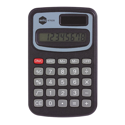 Marbig Math Compact Calculator Pocket Mini 8 Digit