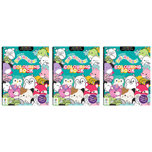 3x Kaleidoscope The Original Squishmallows Colouring Book 8y+