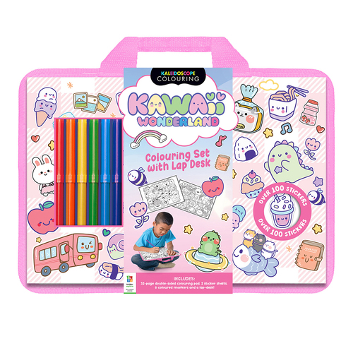 Kaleidoscope Kawaii Wonderland Colouring Set with Lap Desk 3y+