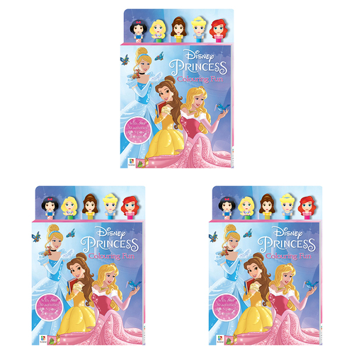 3PK Inkredibles Disney Princess 5-Pencil & Eraser Activity Set Kids 3-6y