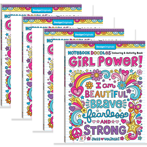 4x Kaleidoscope Notebook Doodles: Girl Power Childrens Book 6y+