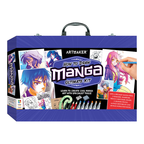 Art Maker Ultimate Manga Carry Case Drawing Book Kit 