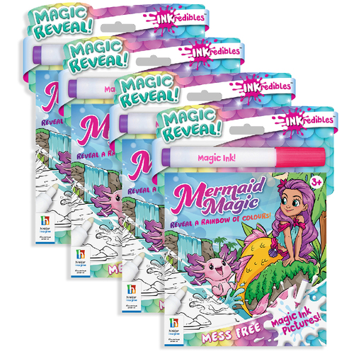 4x Inkredibles Magic Ink Pictures Mermaid Magic Activity Kit 3y+