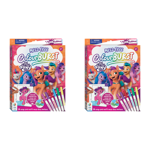 2x Inkredibles Colour Burst My Little Pony New Gen Colouring Kit 3y+