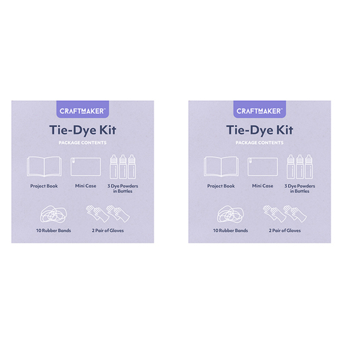 2PK Craft Maker Tie Dye Kit Activity Set w/ 24-Page Book