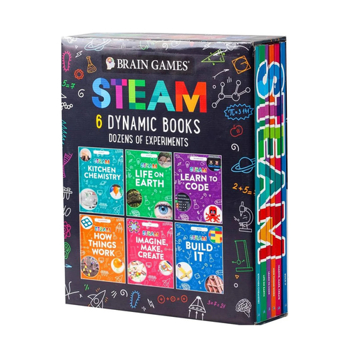 6pc Wilco Brain Games Steam Book Kids/Teen Collection Set 10-14Y+