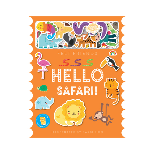 Really Decent Books Felt Friends Kids/Childrens Book - Hello Safari 3Y+