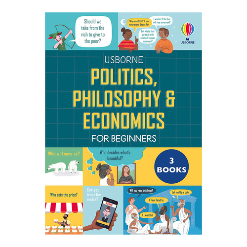 3pc Usborne Politics Philosophy &  Economics Slipcase For Beginners