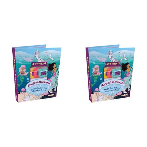 2PK Laughing Lobster Magical Mermaids Bath Fun Kit & Playtime Book Kids